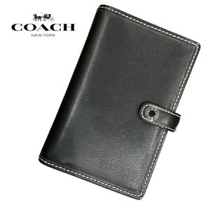 Coach VINTAGE 2008 Black‎ Leather Planner